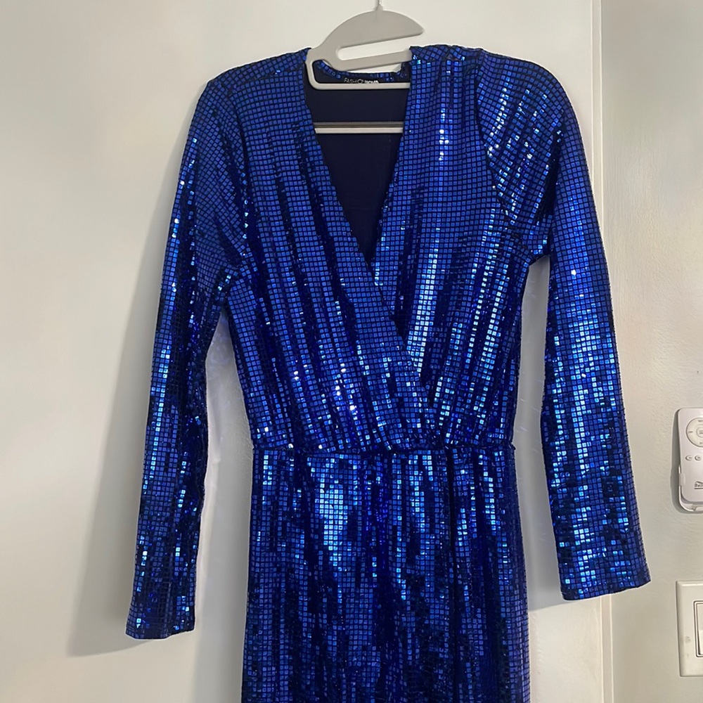 Fashion Nova Royal Blue Sequin Dress